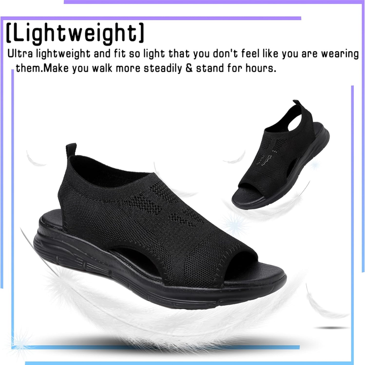 Summer women's orthopedic sandals, adjustable for comfort & everyday walking, excellent arch support.