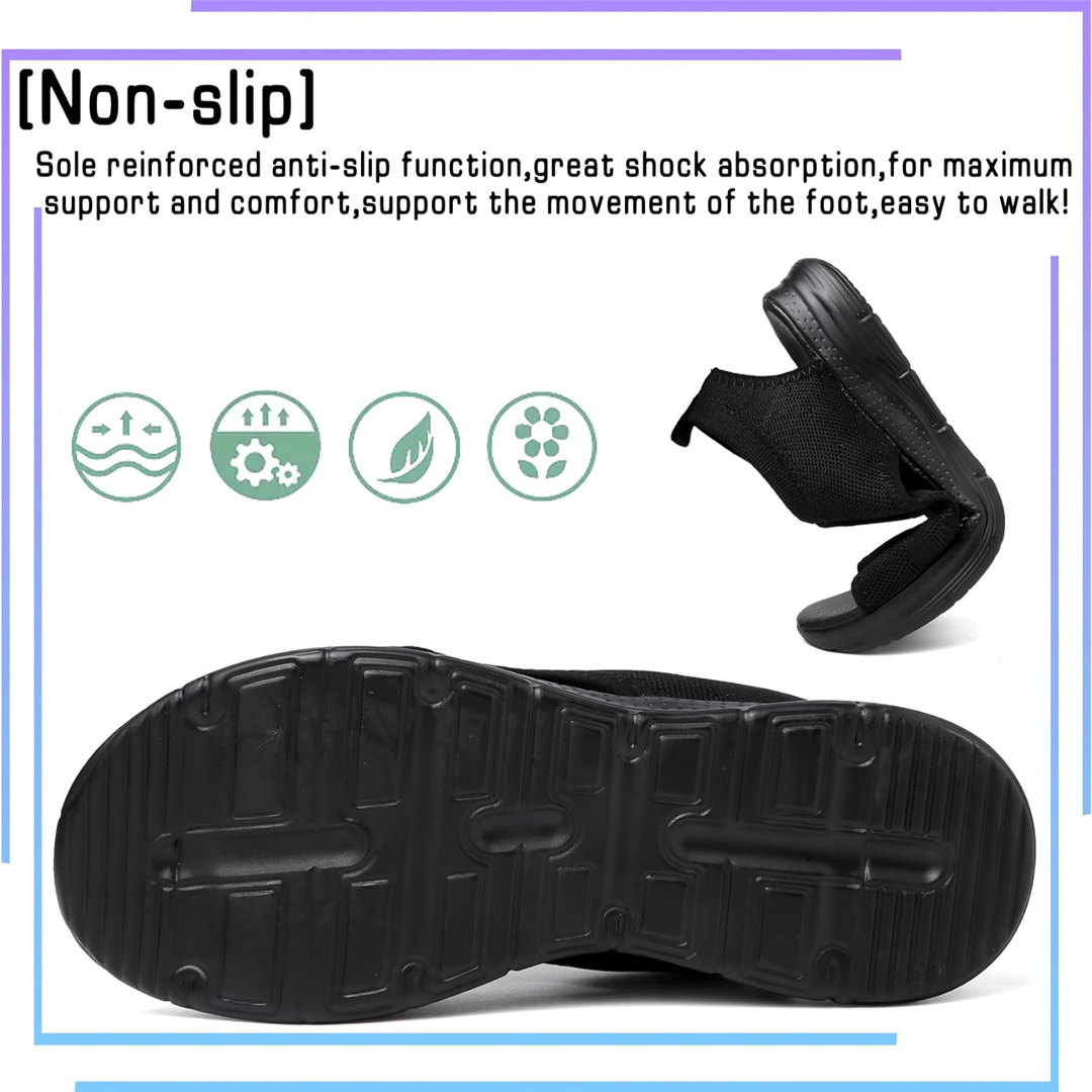 Stylish women's adjustable walking sandals, orthopedic with superior arch support & cushioning.