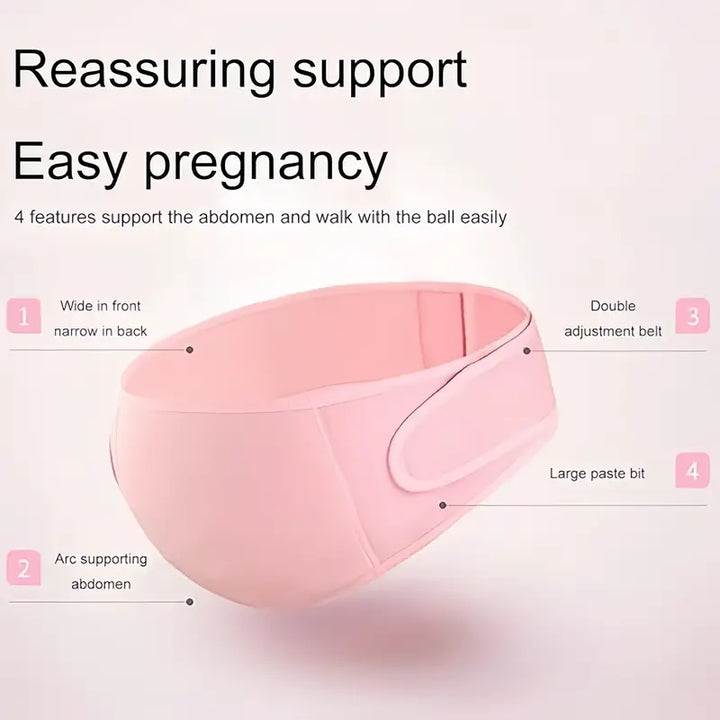 Maternity belly band for women seeking pregnancy back pain relief & belly support. Ergonomic, adjustable design.