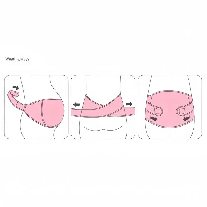 Women's health pregnancy belly support band to improve posture, provide comfort & relieve strain during maternity.