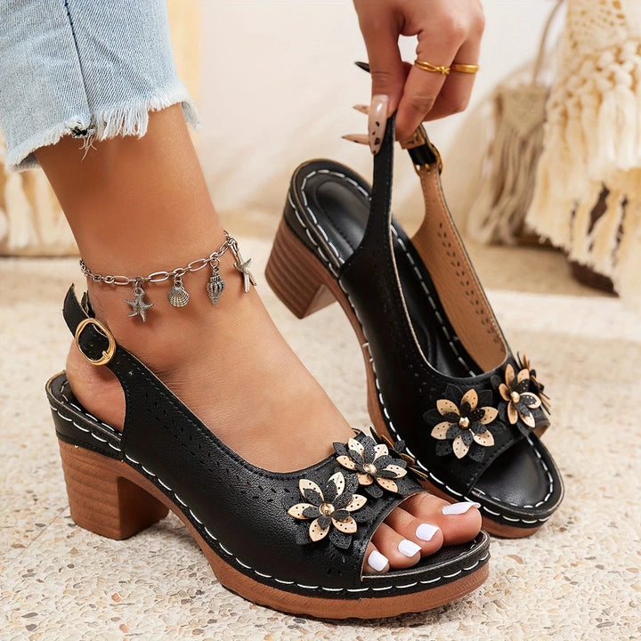 Close-up of adjustable strap on women's comfort sandals, ideal for easy fit & summer.