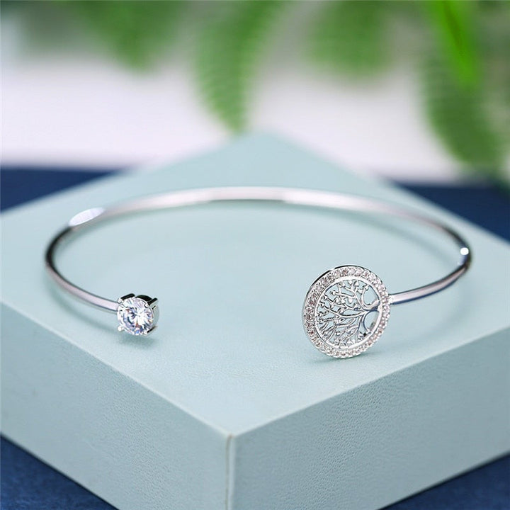 Stunning gold Tree of Life women's bracelet. Adjustable, symbolic jewelry, a meaningful gift for her.