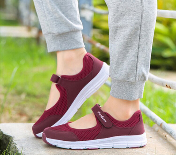 Interior comfort of AirFlow women's slip-on shoes with soft lining, ensuring everyday breathable footwear.