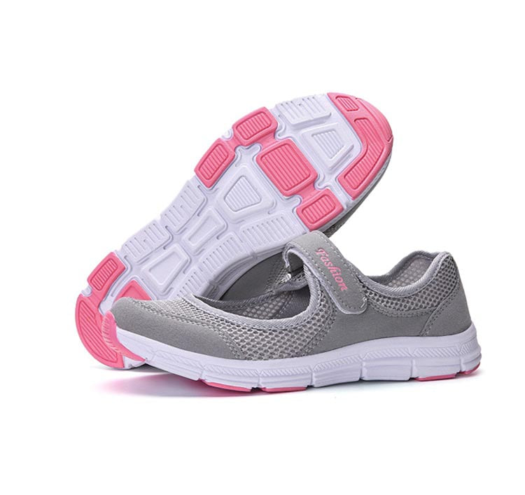 Top view: Women's AirFlow slip-on shoes with breathable mesh. Comfortable & lightweight for casual, everyday style.
