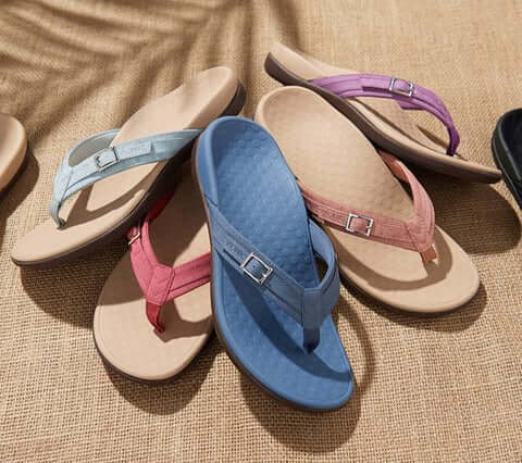 'Amélie' women's orthopedic sandals featuring a supportive EVA footbed & pain relief design.