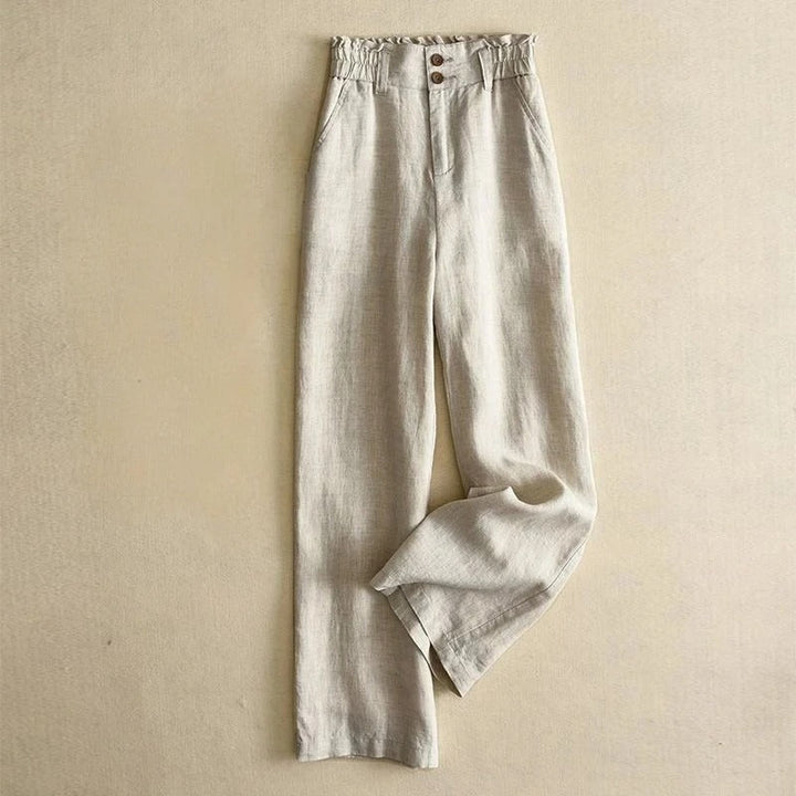 Women's Amara high-waist wide-leg trousers, elegant & flowy for effortless style. Perfect for casual chic.