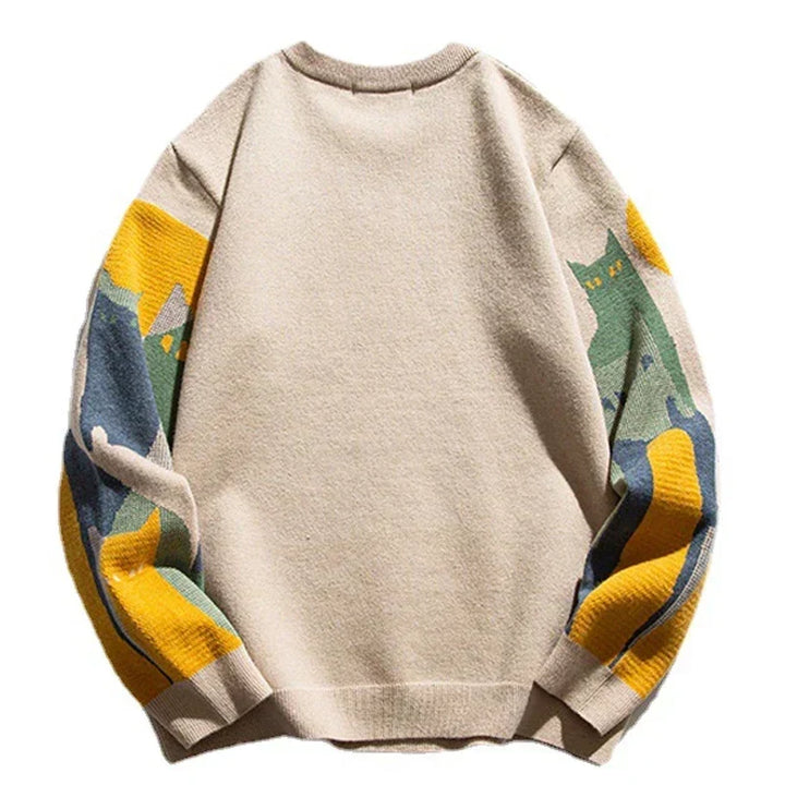 Chic women's patterned jumper for everyday style. This cozy knit long-sleeve top is perfect for casual wear.