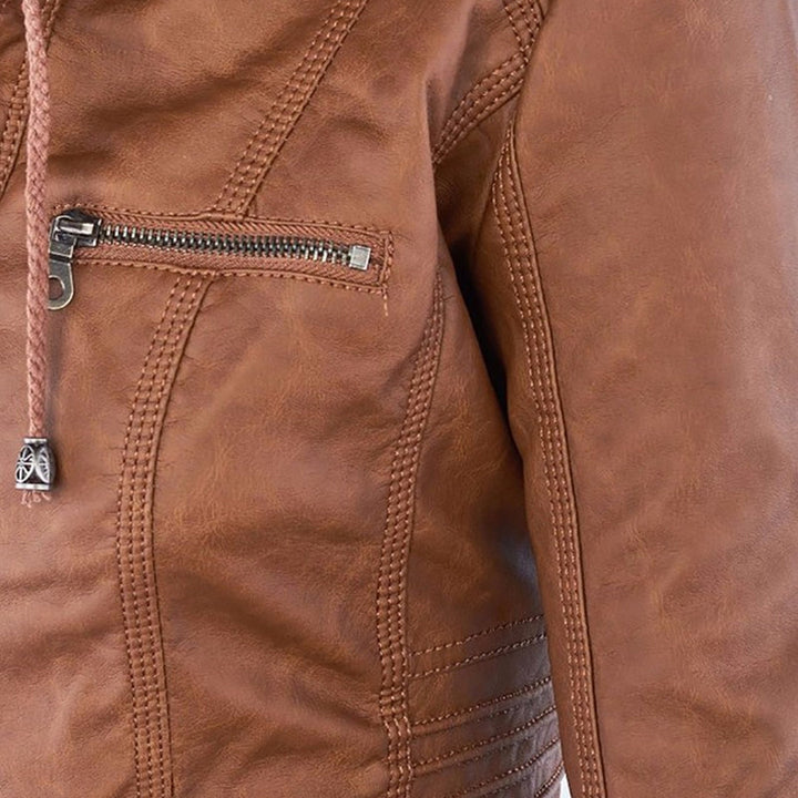 Amara short women's leather summer jacket for ladies, a lightweight and chic outerwear piece.