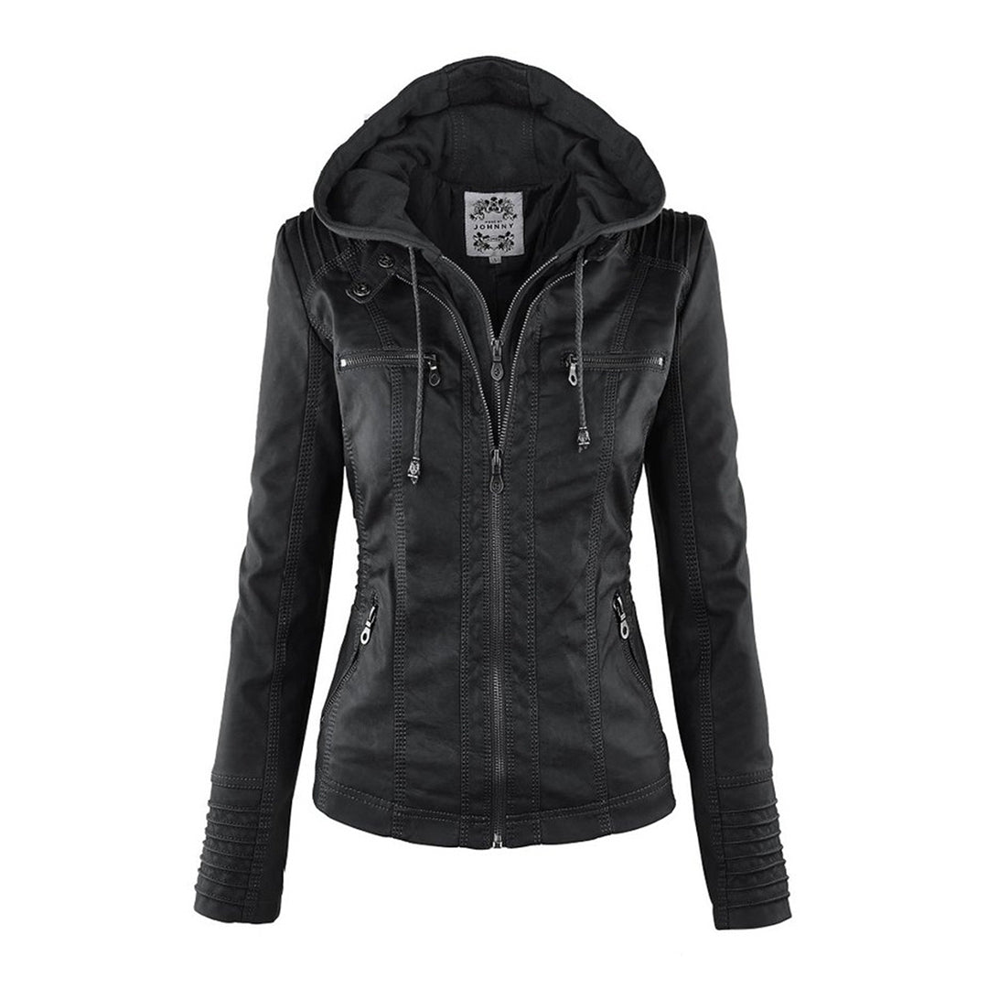 Chic women's Amara short leather jacket, lightweight and perfect for stylish summer fashion.