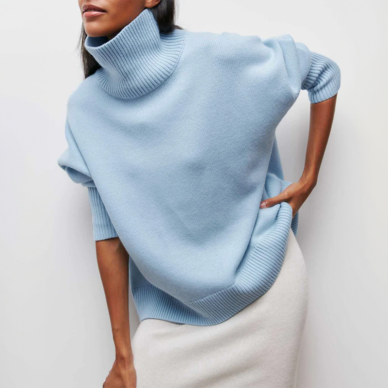 Women's Amelie Turtleneck Sweater, cozy and chic, perfect for stylish winter fashion and everyday comfort.