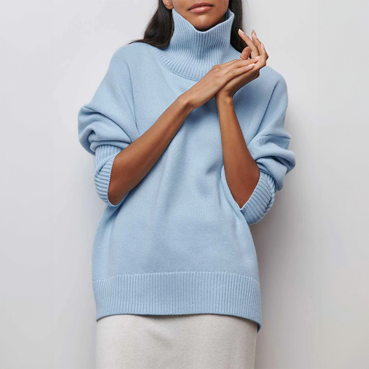 Stylish women's turtleneck sweater. New arrival Amelie pullover for warm, chic, and versatile everyday wear.