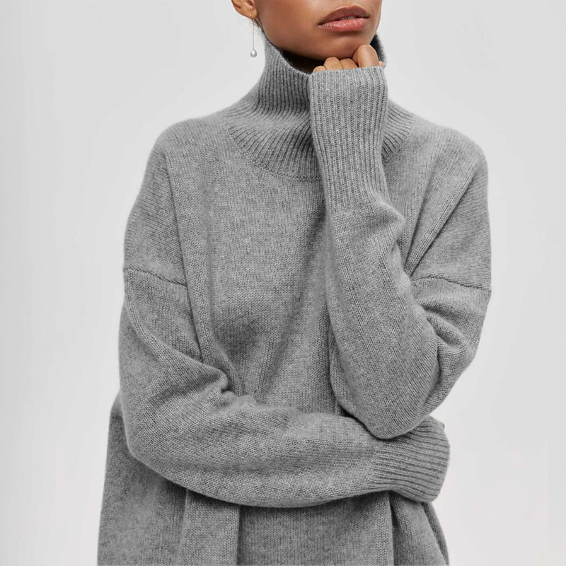Everyday women's Amelie turtleneck. Cozy, warm, and stylish pullover sweater for versatile winter fashion.