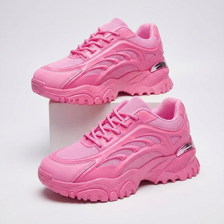 Stylish women's activewear sneakers, Angelica model, featuring a thick sole and breathable design for leisure