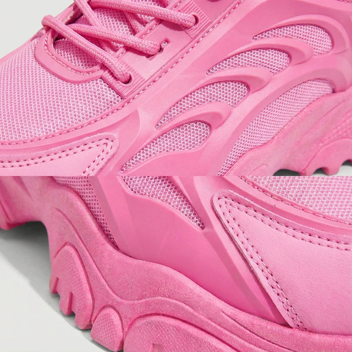 Angelica women's sneakers with a chunky thick sole, comfortable for everyday wear, made with breathable mesh