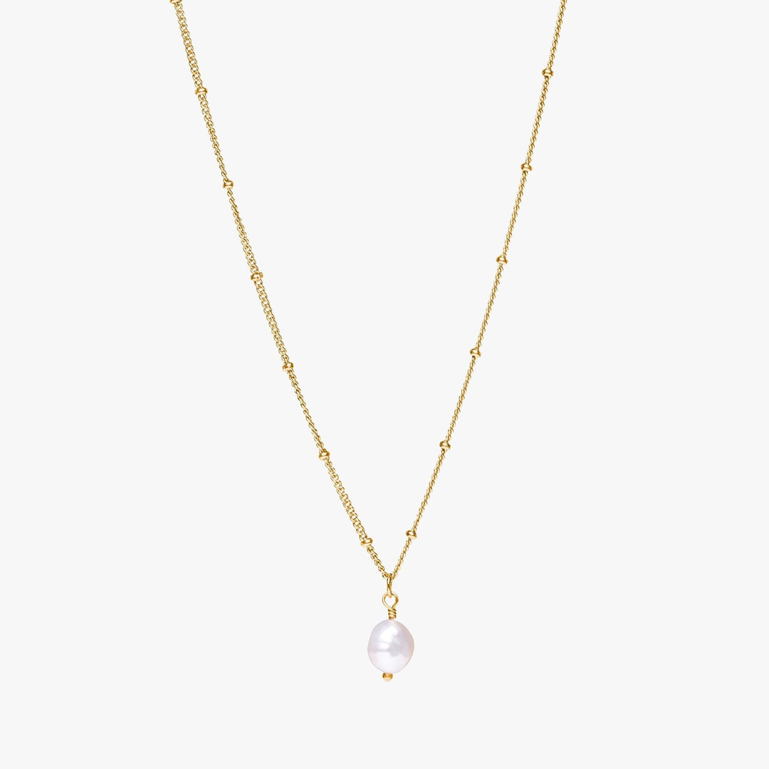 Gift for her: Beautiful women's baroque pearl pendant necklace, an elegant statement piece.