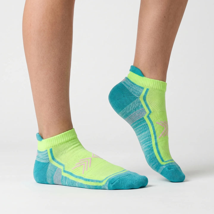 Women's performance ankle socks. Perfect for athletic workouts, running, and fitness.
