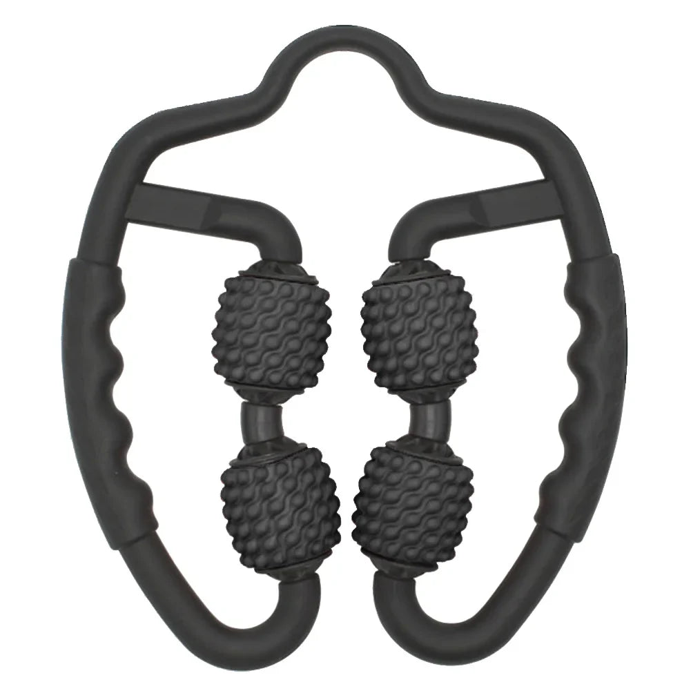 Ergonomic women's cellulite massager roller. Firms skin, aids lymphatic drainage & muscle relief.