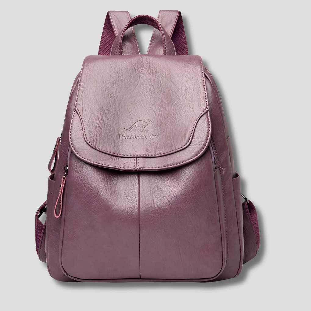 Feel secure with this women's anti-theft flap backpack. A versatile daily carry and travel companion.