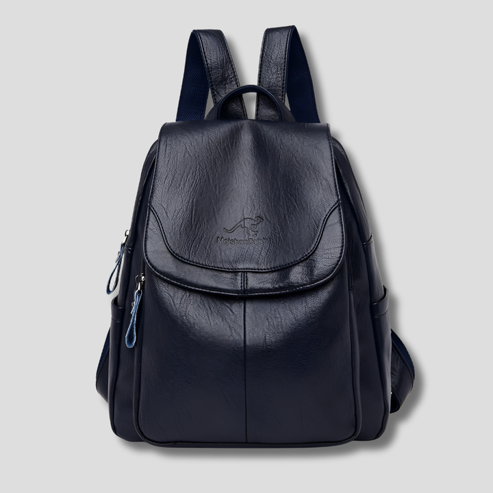 Elegant women's anti-theft flap backpack, a secure travel companion for city exploration & daily carry.