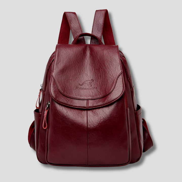 Organized women's anti-theft flap backpack with secure compartments for daily essentials and peace of mind.