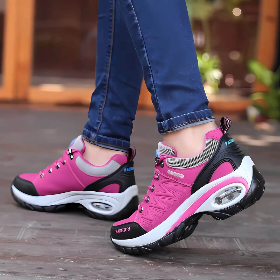Stylish women's casual sneakers, ergonomic design with arch support & cushioned sole for all-day comfort.