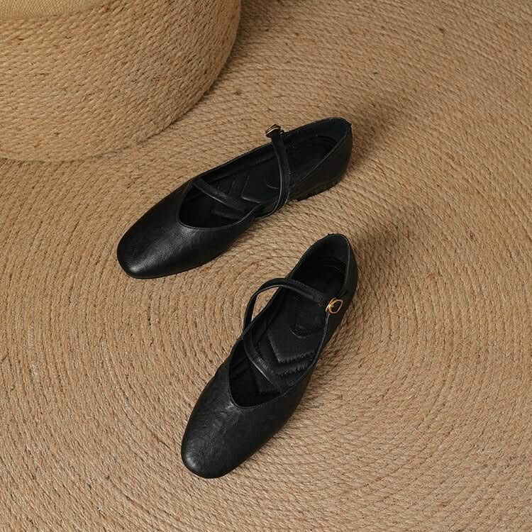 Professional women's Aria work flats, offering classic style and comfort for long office hours.