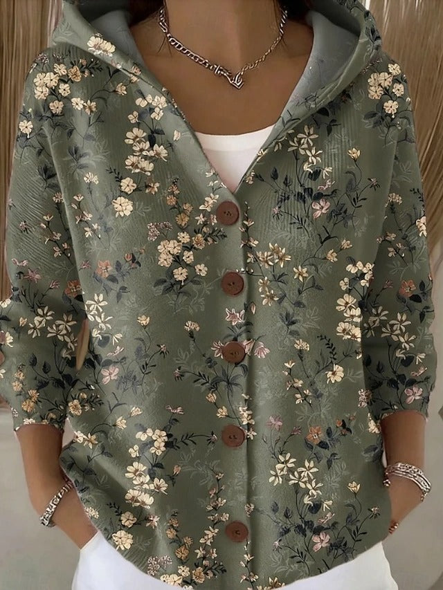 Elegant women's artistic flowy long open front cardigan, a stylish and comfortable ladies fashion choice.