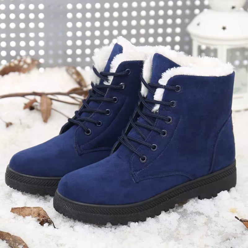 High-top Women's Aspen winter boots, providing excellent ankle support and plush warmth in snow.