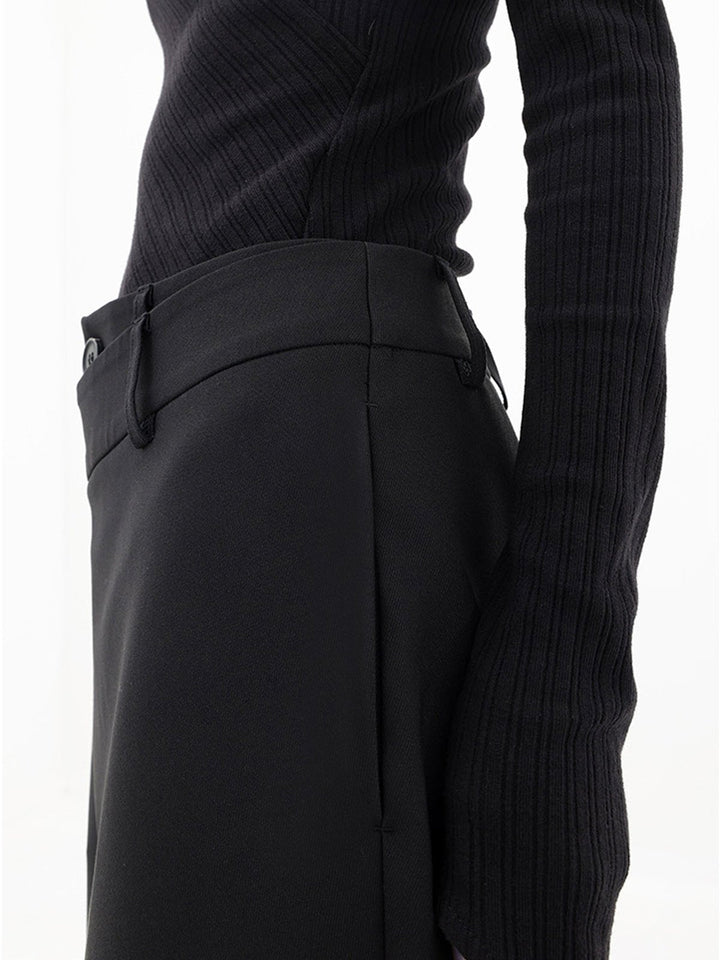 Soft, loose fit women's asymmetrical wide leg trousers, perfect for stylish comfort wear & modern look.