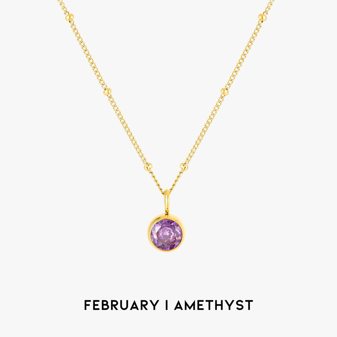 Perfect gift: personalized Aurora birthstone necklace for women, elegant jewelry.