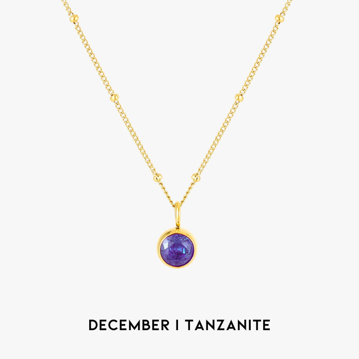 Customizable birthstone necklace for women, hypoallergenic water-resistant jewelry.