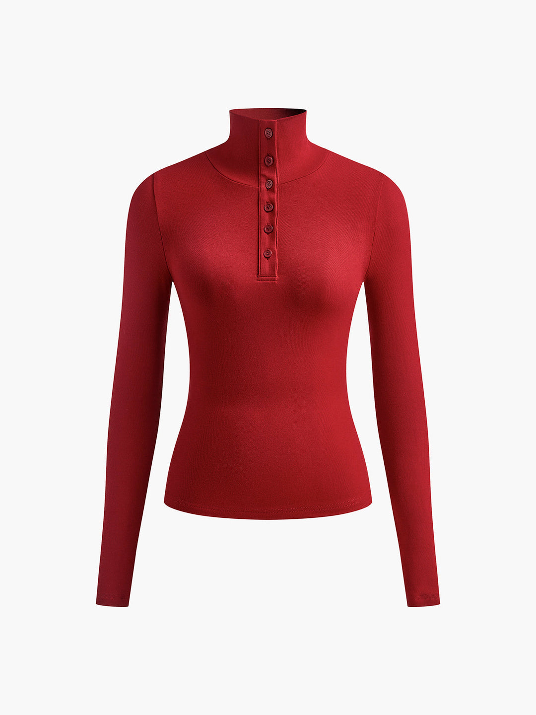 Versatile Aurora women's funnel neck sweater, buttoned design, ideal for everyday casual elegance.
