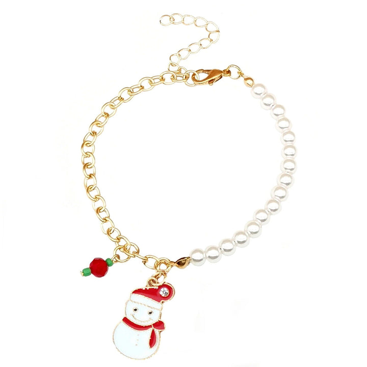 Perfect holiday gift: adjustable women's Christmas charm bracelet with festive Australian charms.