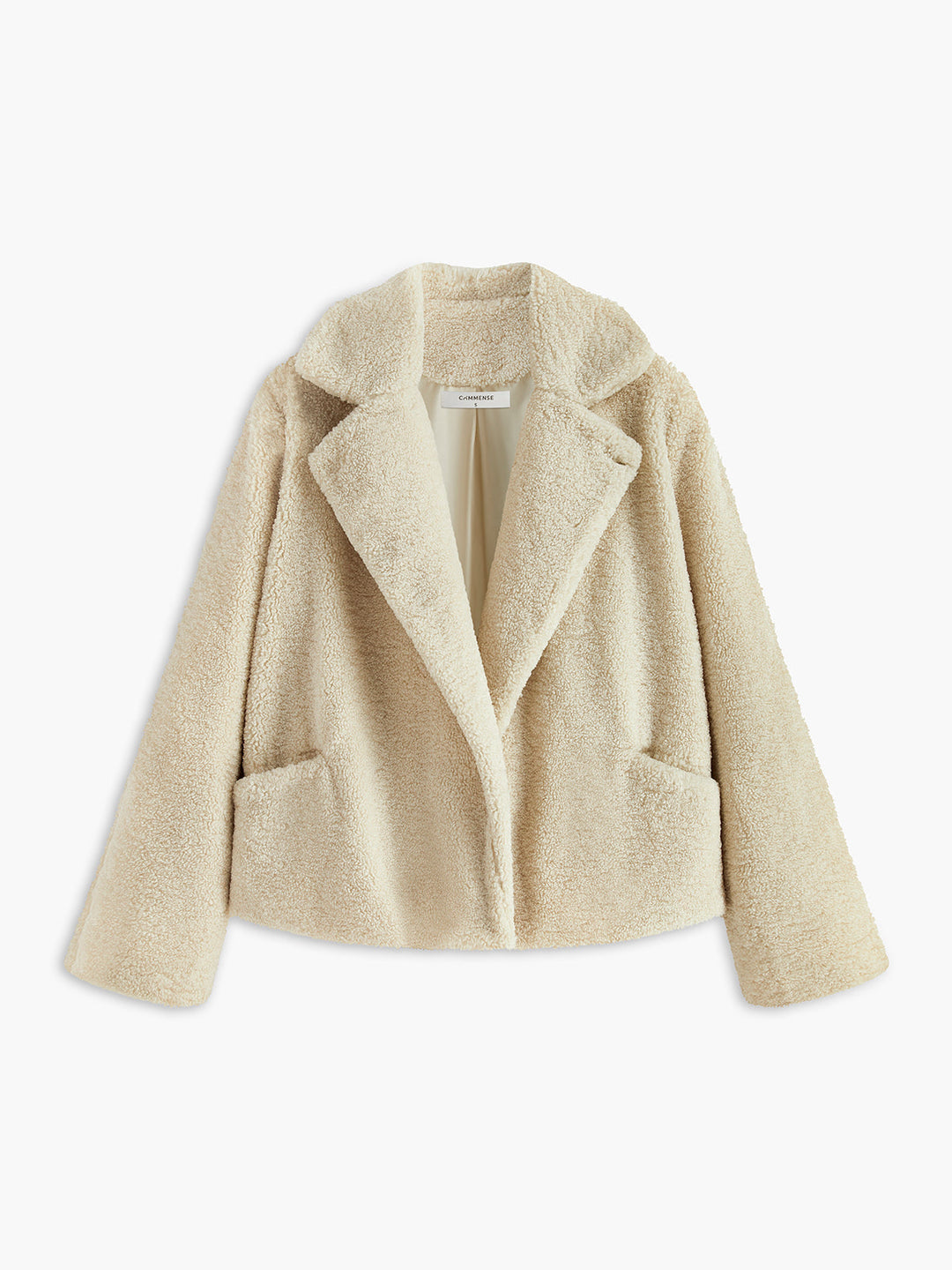 Cozy women's long sleeve teddy coat, ideal for casual wear & warm fall fashion outerwear.