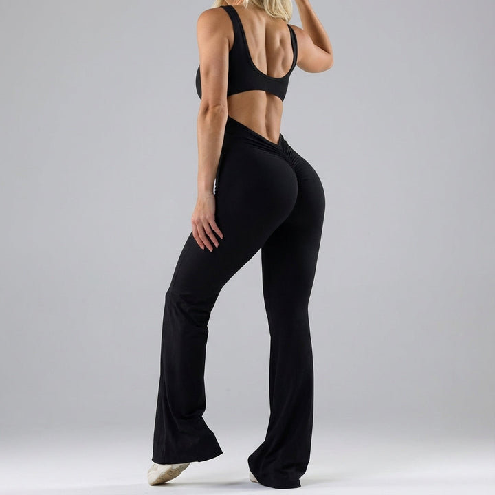 Nadia backless activewear bodysuit for women, perfect for fitness workouts and yoga.