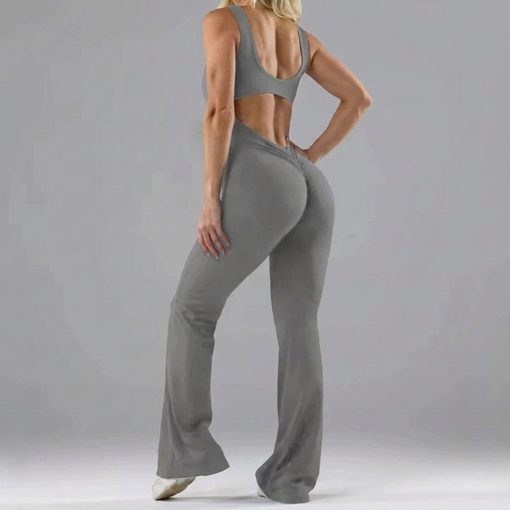 Nadia women's backless fitness bodysuit, stylish and functional for any workout.