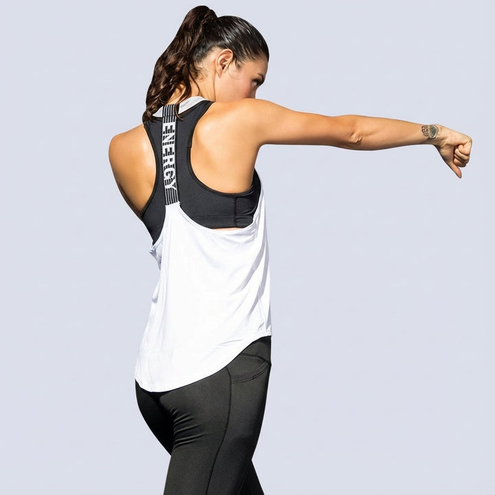 Isla backless workout tank for women, sleeveless and breathable, perfect for activewear training