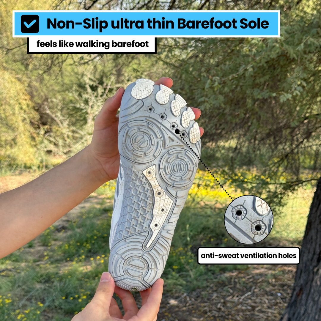 Comfortable women's minimalist training shoes, supporting natural foot mechanics & flexibility.