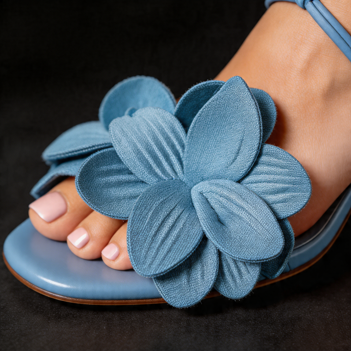 Women's Beatrice dress sandals with a kitten heel. Elegant ankle tie closure and an open toe design.