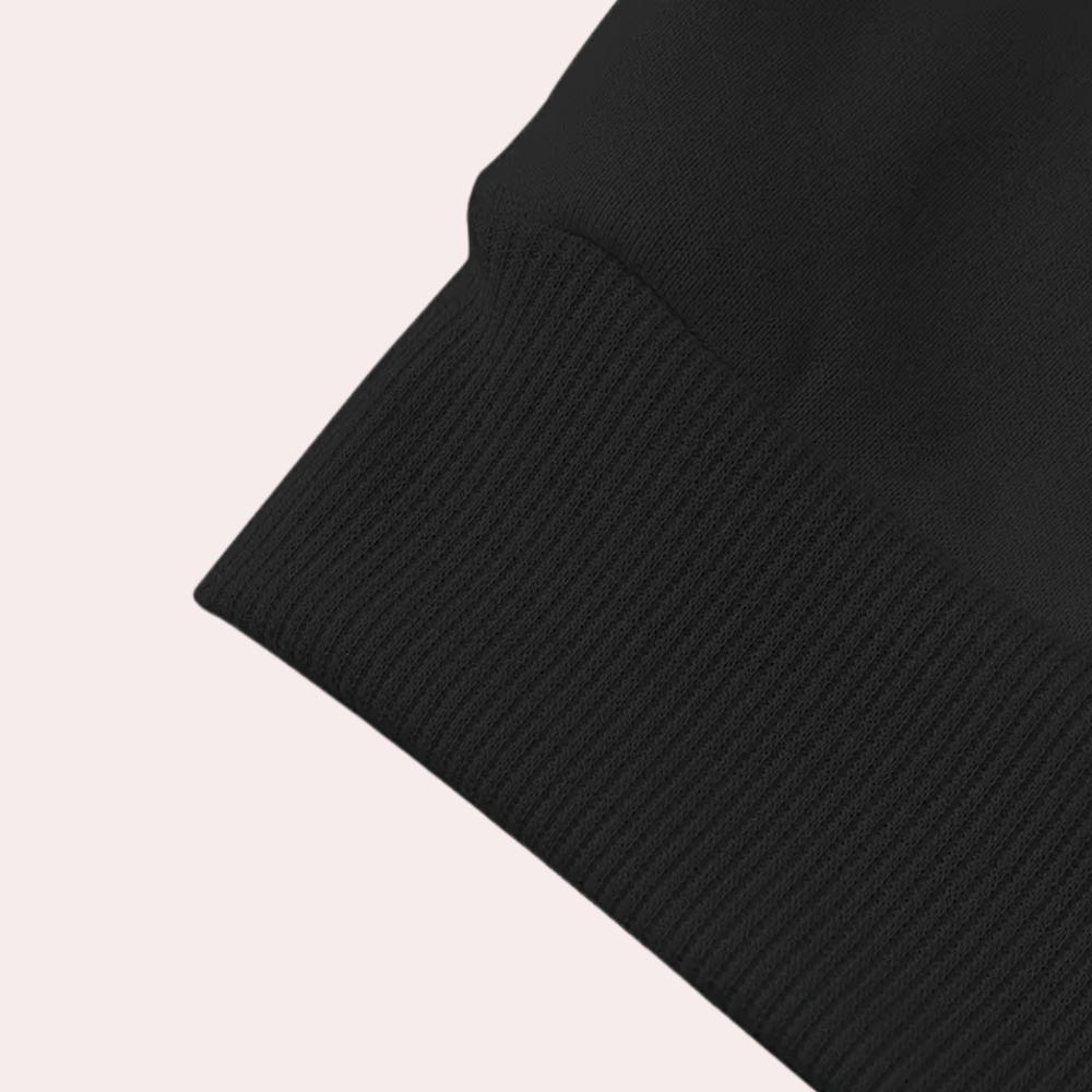 Soft & cozy black women's sweatshirt, great for everyday wear and comfortable loungewear.