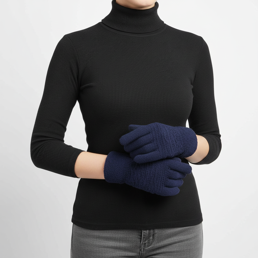 Warm women's winter gloves with fleece lining and touchscreen capability in a vibrant color