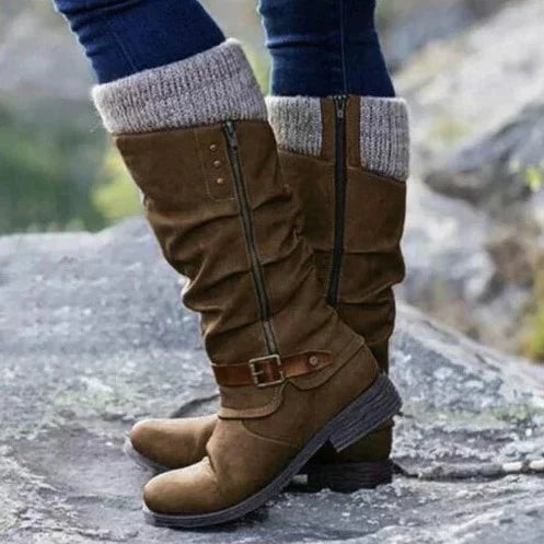 Stylish women's knee-high boots, offering ultimate comfort & support. Ideal orthopedic footwear for everyday wear.