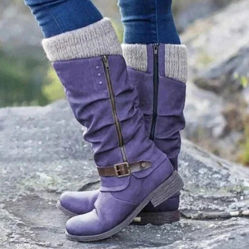 Orthopedic women's knee-high comfort boots. Supportive design ensures comfortable walking during fall & winter months.