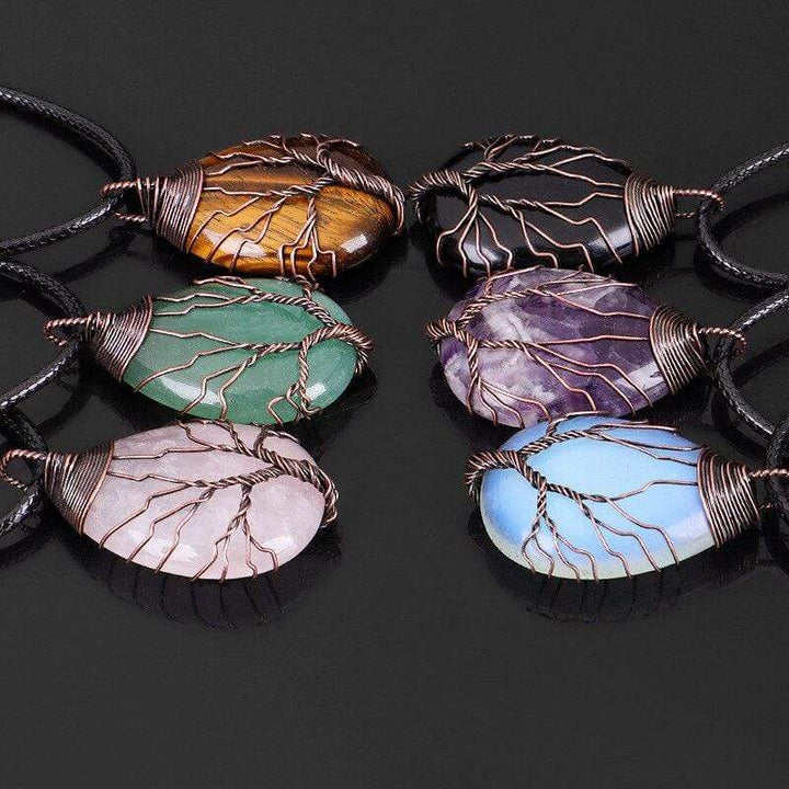 Eryna women's black obsidian drop pendant necklace. Sleek teardrop design, a powerful protection & healing stone.