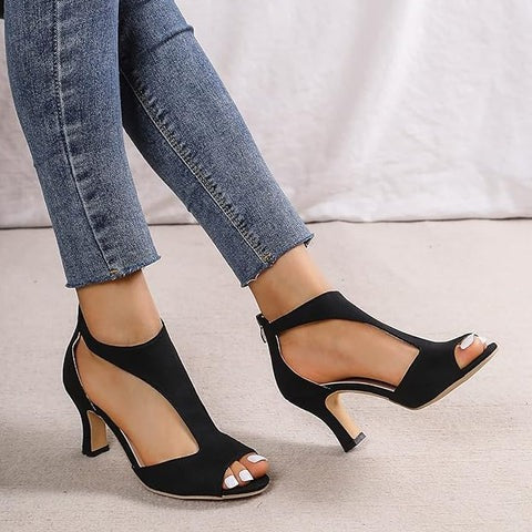 Fashionable women's high heels. Orthopedic design ensures comfortable foot support for stylish, elegant women.