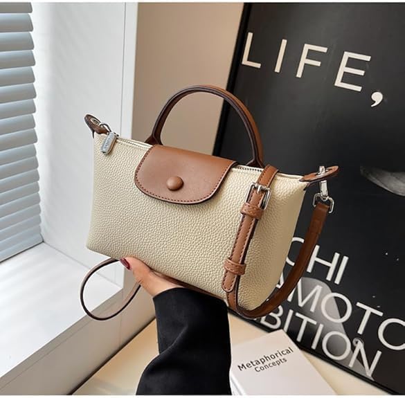 Small black quilted PU leather shoulder bag for women, an elegant everyday fashion accessory
