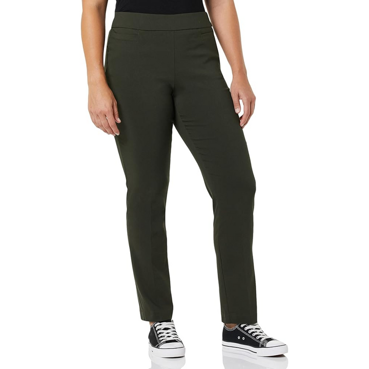 Ilona women's black career trousers, super stretch fabric ensures comfort and a polished look.