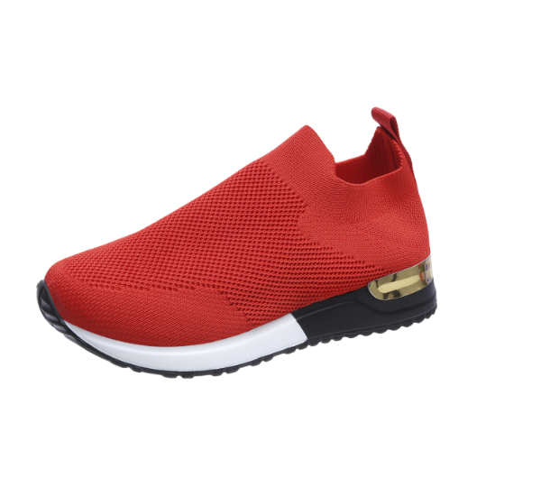 Comfortable women's BlissWalk walking shoes with ergonomic design, cushioned heel, and arch support. Lace-free.