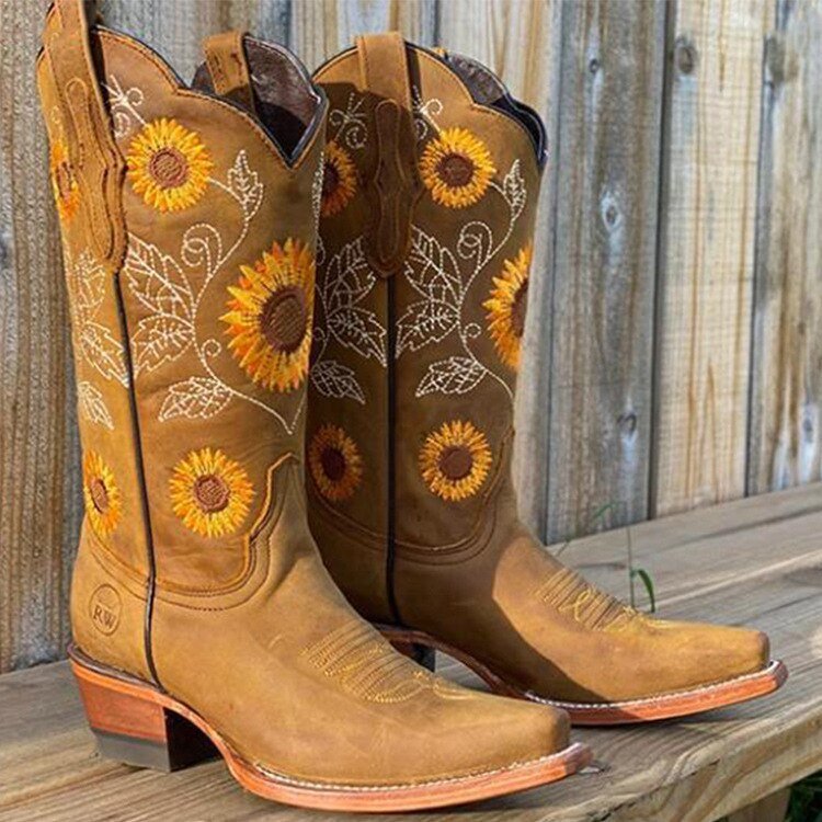 Stylish women's bohemian ankle boots, offering comfort and a casual look for autumn footwear.