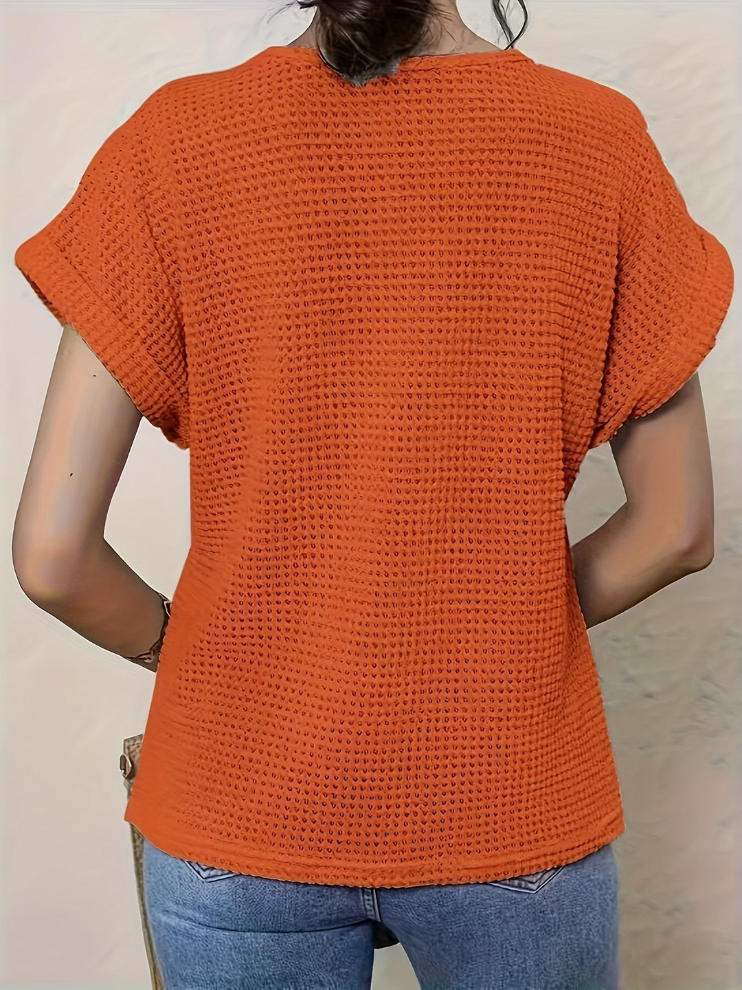 Effortless women's casual top, boho chic with intricate crochet details, perfect for summer style.